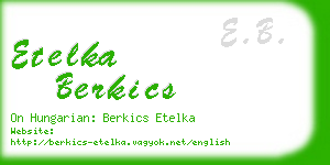 etelka berkics business card